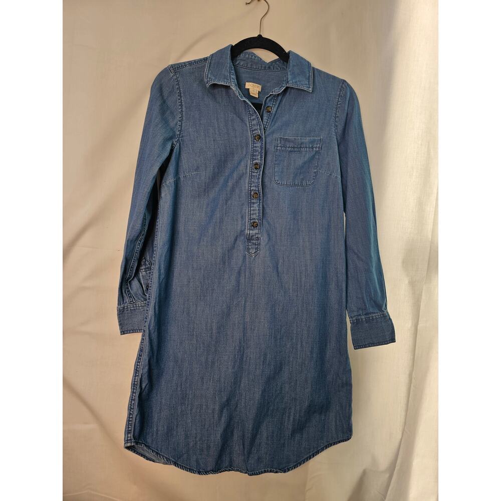 3 X 25 J crew Chambray Denim Shirt Dress size XSmall